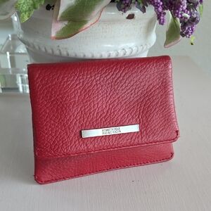 Kenneth Cole REACTION Red Leather Card Wallet
